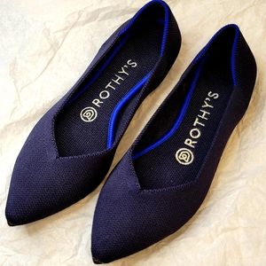 Rothy’s Maritime Navy Pointed Toe Flats